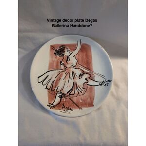 Vtg wall deco plate Degas Ballerina